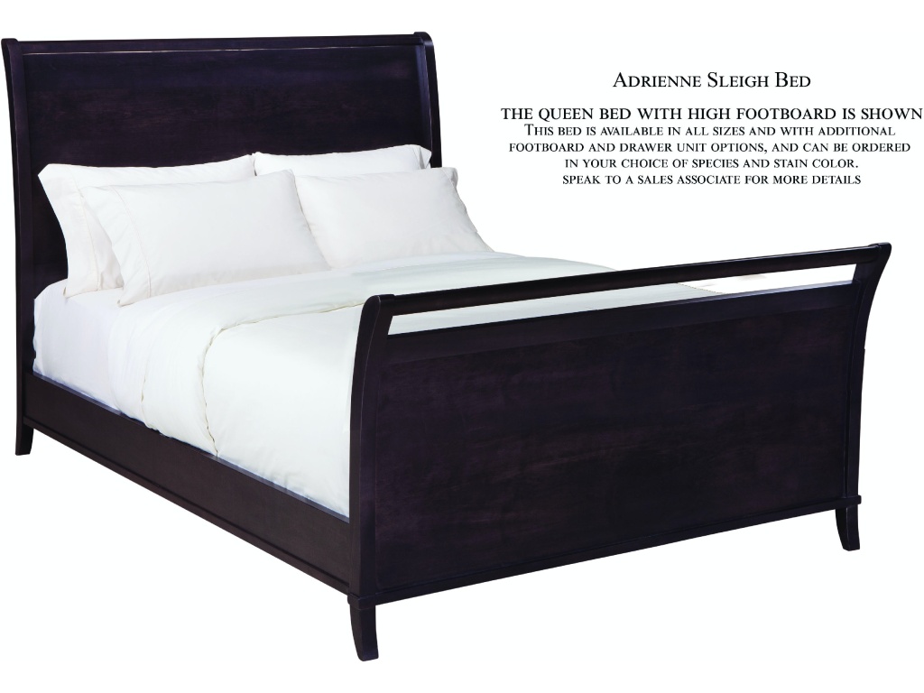 Adrienne Sleigh Bed With High Footboard - image 1